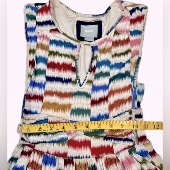 Anthropologie Mauve Sennebec A-Line, Stretchy, Keyhole Midi Dress w/ Pockets XXS - Picture 13 of 15